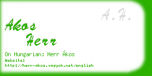 akos herr business card