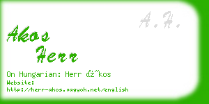 akos herr business card